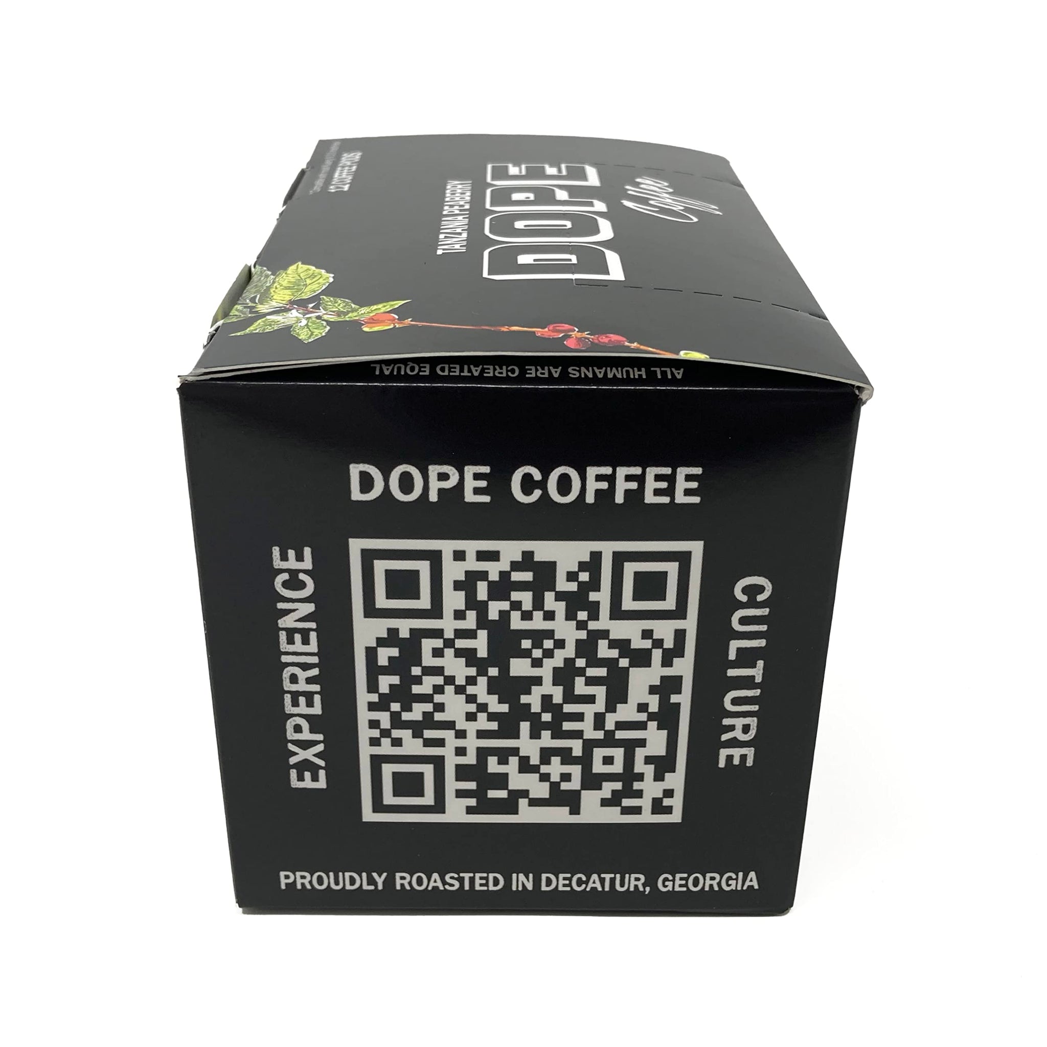 Dope Coffee Tanzania Peaberry, Single-Serve Pods, Dark Roast, Arabica Coffee, 12 Count