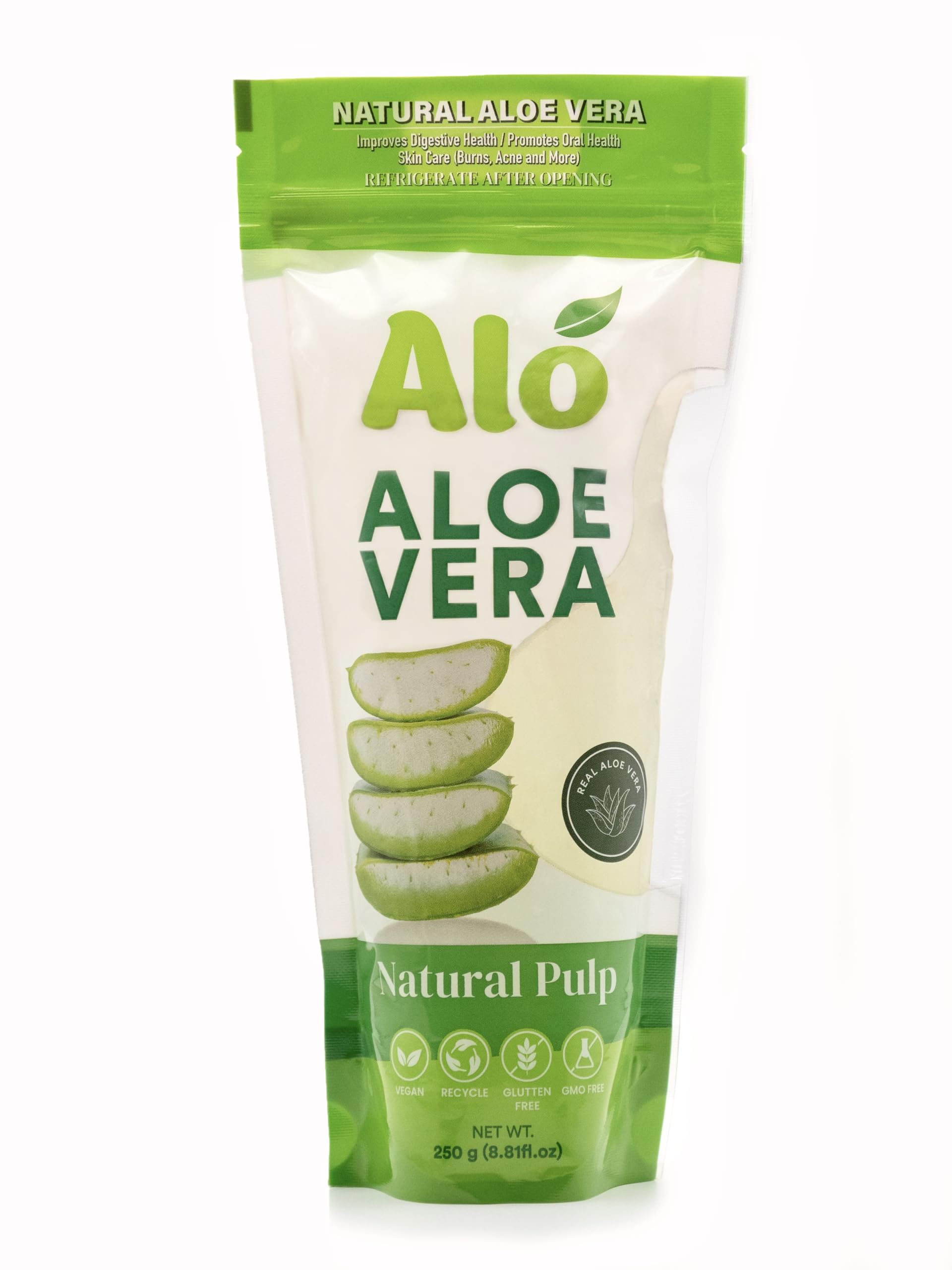 Natural Pulp Real Aloe Vera, 8.81 fl. oz - All Natural Pulp Real Aloe Vera Gel - 8.81 fl. oz - Ready To Use, Soothing Moisturizer for Skin and Hair