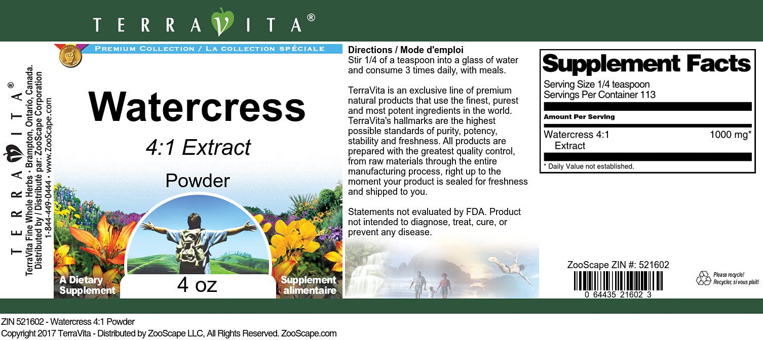 Watercress 4:1 Powder (4 oz, ZIN: 521602) - 3 Pack
