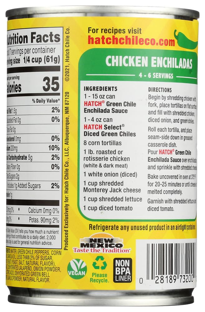 Hatch Green Chile Enchilada Sauce Medium Heat 15oz (2)