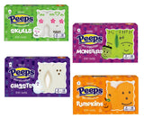 Peeps Halloween Peep Variety Pack of Marshmallows, Delicious Classic Treats with One Packet Each, Skulls, Pumpkins, Monsters and Ghosts (Pack of 4)