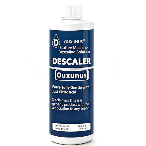 Ouxunus Descaling Solution for Compatible with DeLonghi?Krups?BLACK+DECKER?Mr Coffee Coffee Machines, Powerful Limescale Remover(5 Uses)