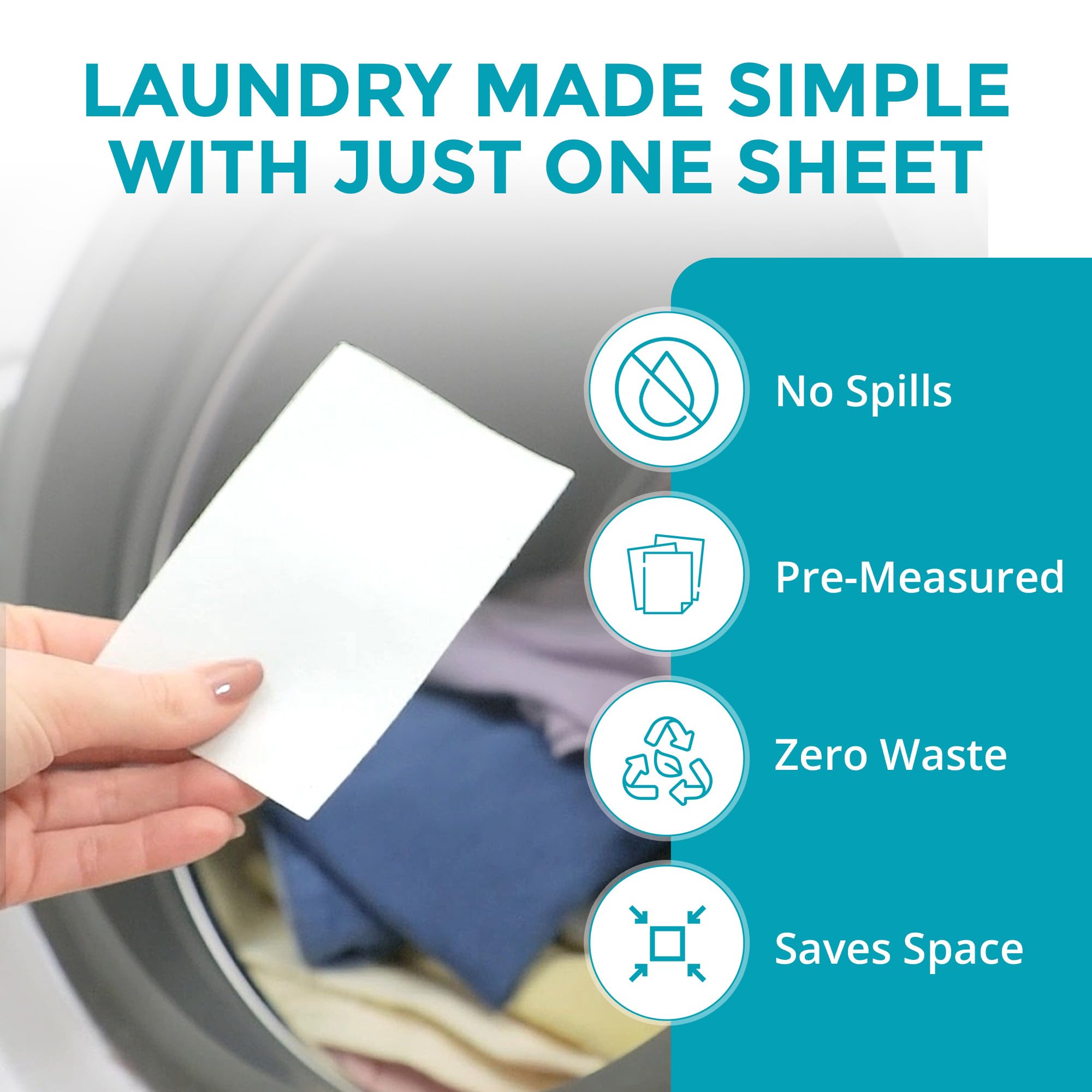 Laundry Detergent Sheets Fresh Linen Scent - 80 Loads, Ultra Concentrated Liquidless Soap - Tough on Stains, Eco Travel Friendly Laundry Sheets