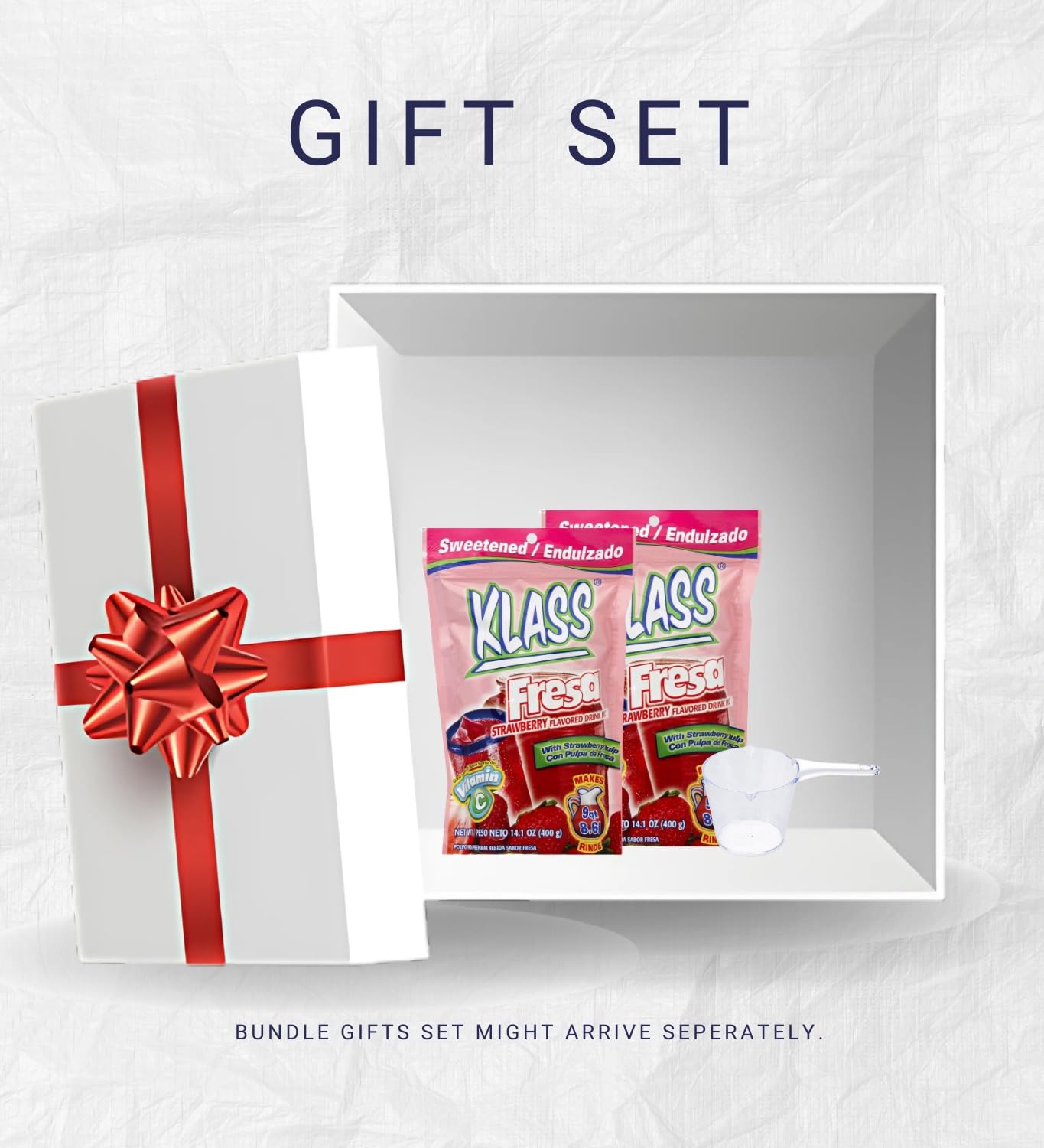 Klass Aguas Frescas - 2x Klass Bev Mix Strawberry, 14.1 OZ Bundle with Measuring Cup - Refreshing Strawberry-Flavored Drink Mix for Easy Preparation