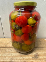 B&G San-Del Whole Cherry Peppers Hot, 1 Gallon