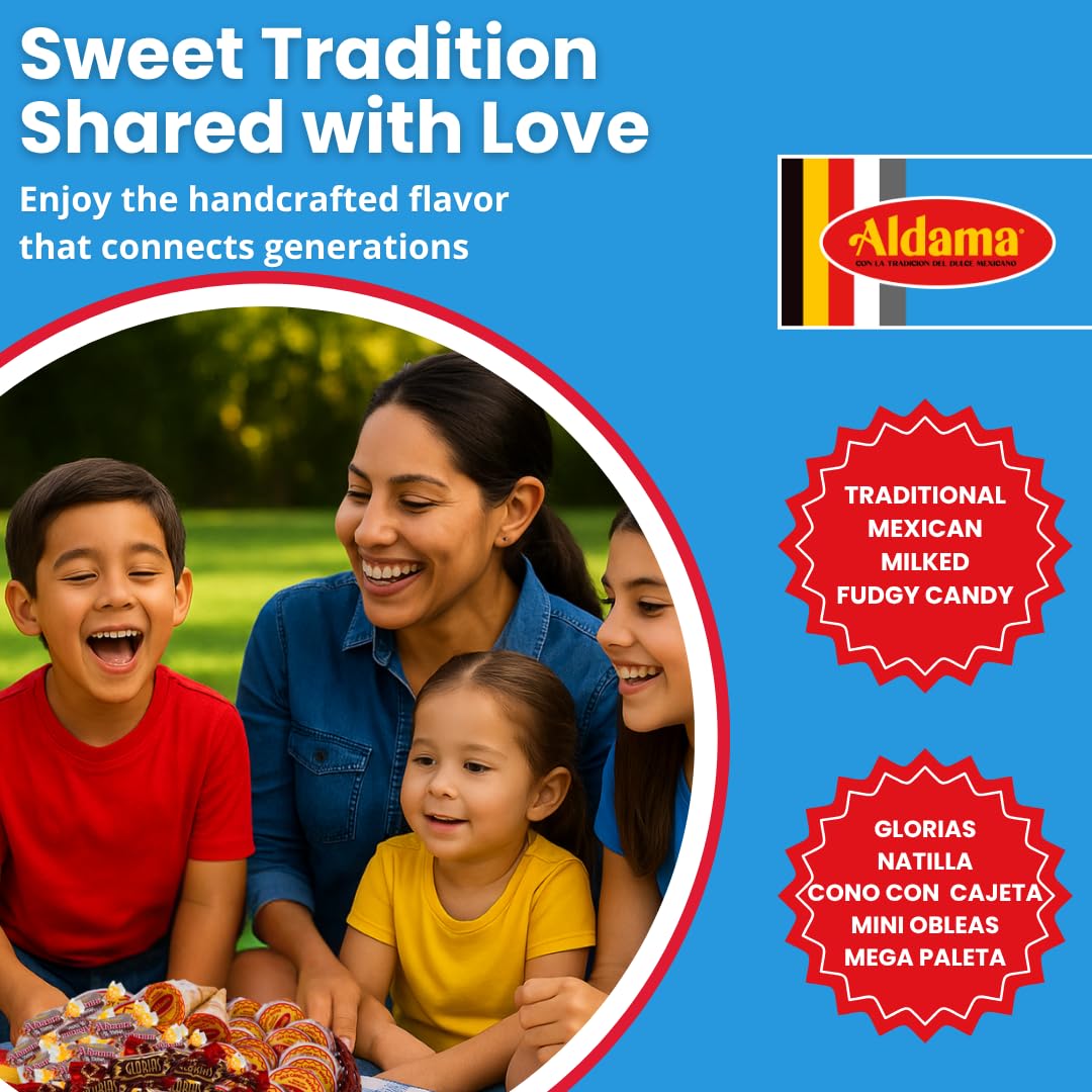 ALDAMA Megasurtido Bag (12-Count) - Assorted Mexican Candy | Wafer, Caramel & Chewy Traditional Sweets | Authentic Latin Flavor Variety Pack