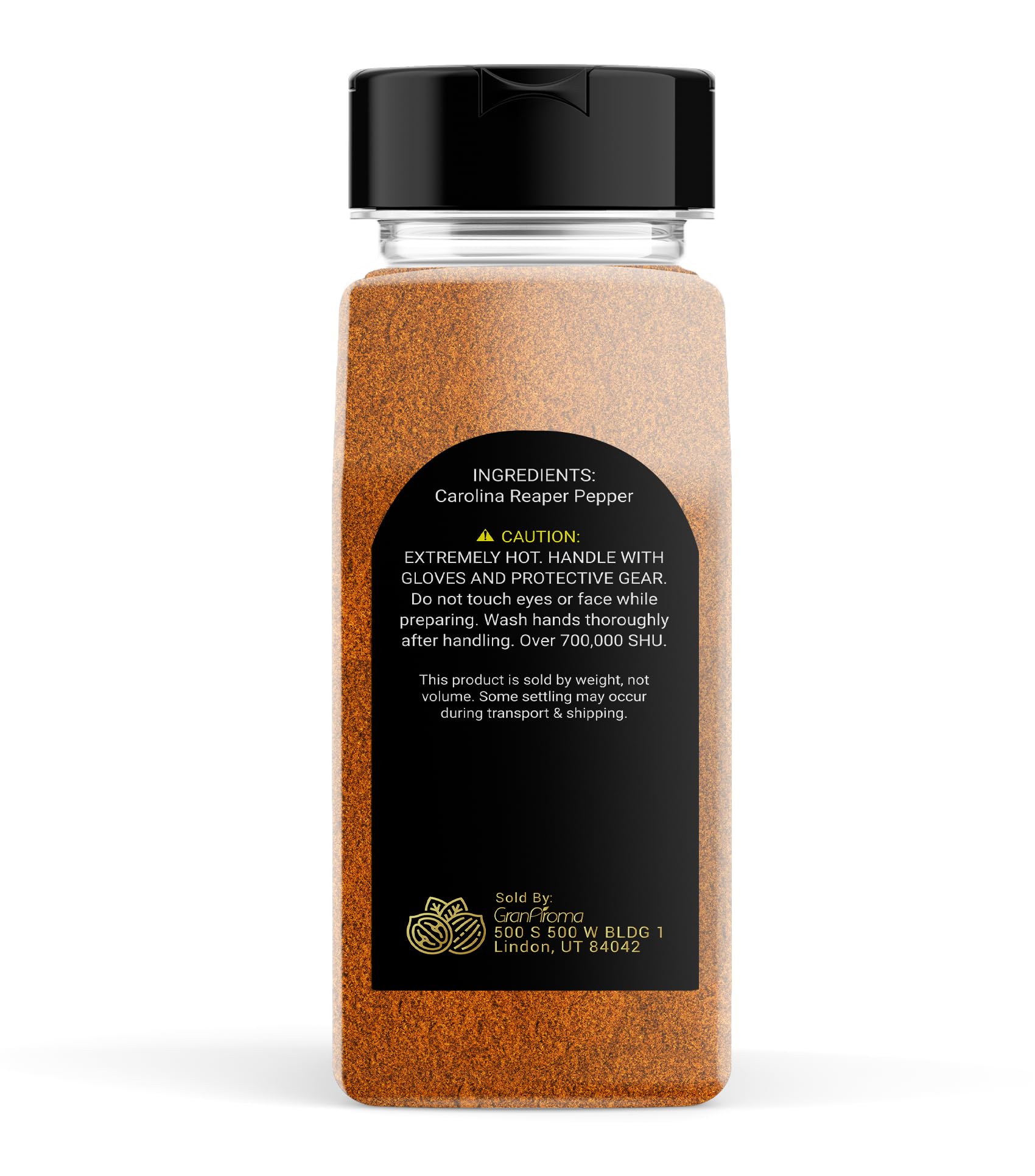 GranAroma Carolina Reaper Powder, 8 oz, Extremely Hot Powder, Fine Ground, Dips & Salsa