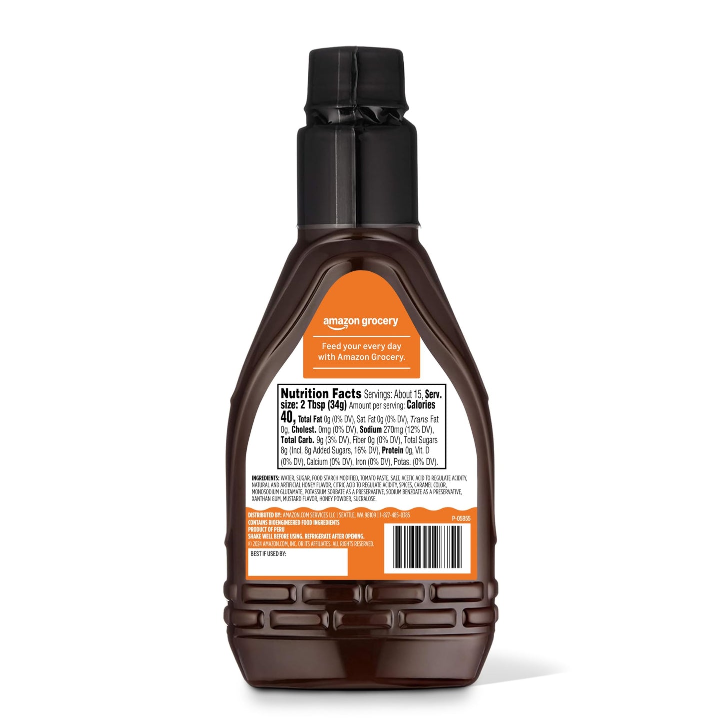 Amazon Grocery, Honey BBQ Sauce, 18 Oz
