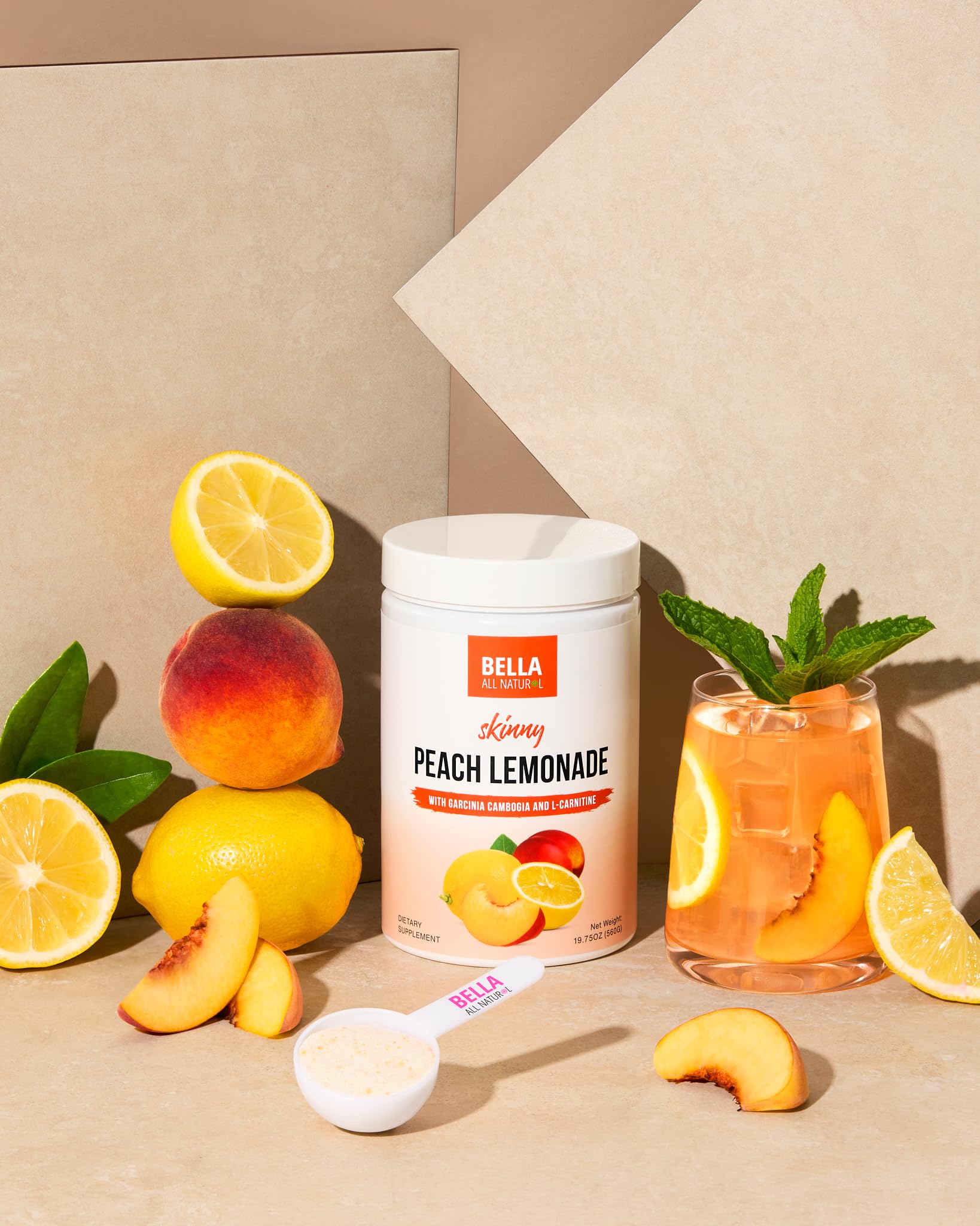 Bella All Natural Skinny Lemonades (19.75 Ounce, Peach)