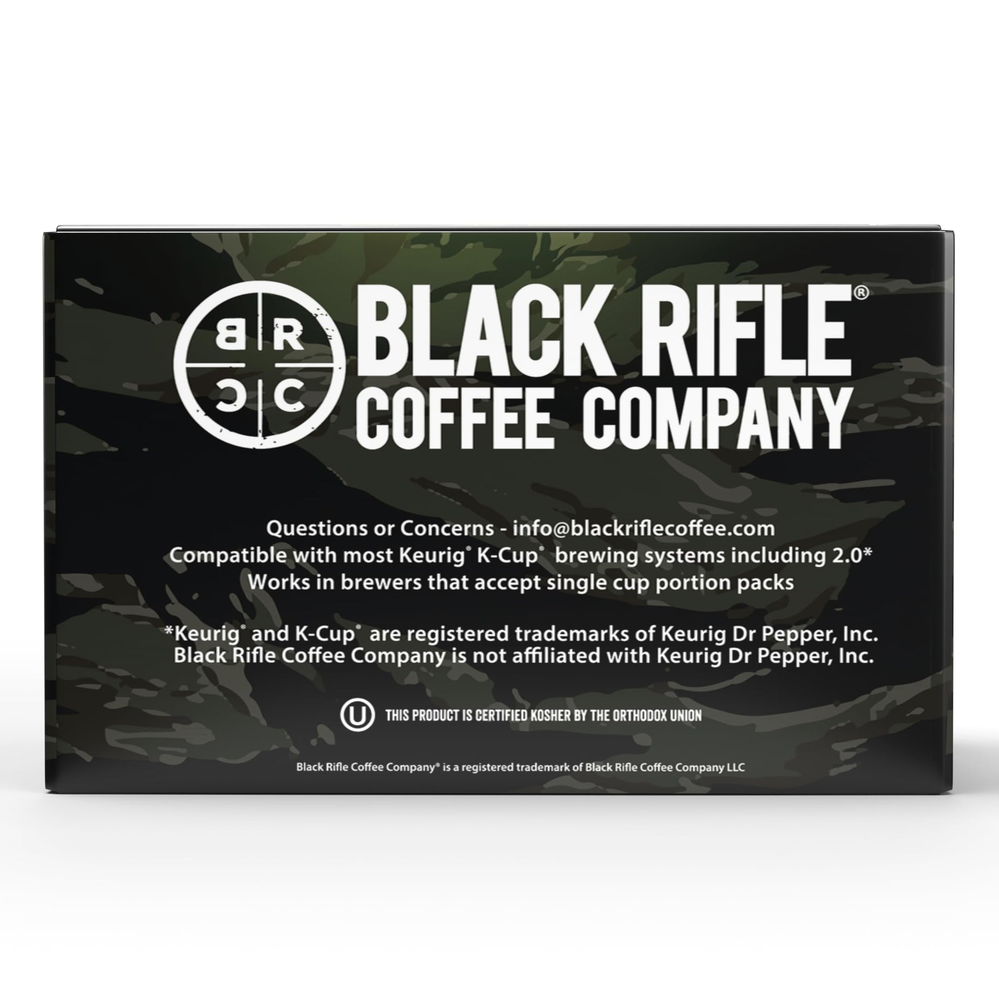 Black Rifle Coffee Company Just Black, 12 Count, Medium Roast K Cups - Single Serve K Cups Coffee Pods - Kcup Pods Compatible with Keurig 1.0 & 2.0