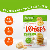 Whisps Cheese Crisps Parmesan Cheese | Protein Chips | Healthy Snacks | Protein Snacks, Gluten Free, High Protein, Low Carb Keto Food (10.8 Oz, 2