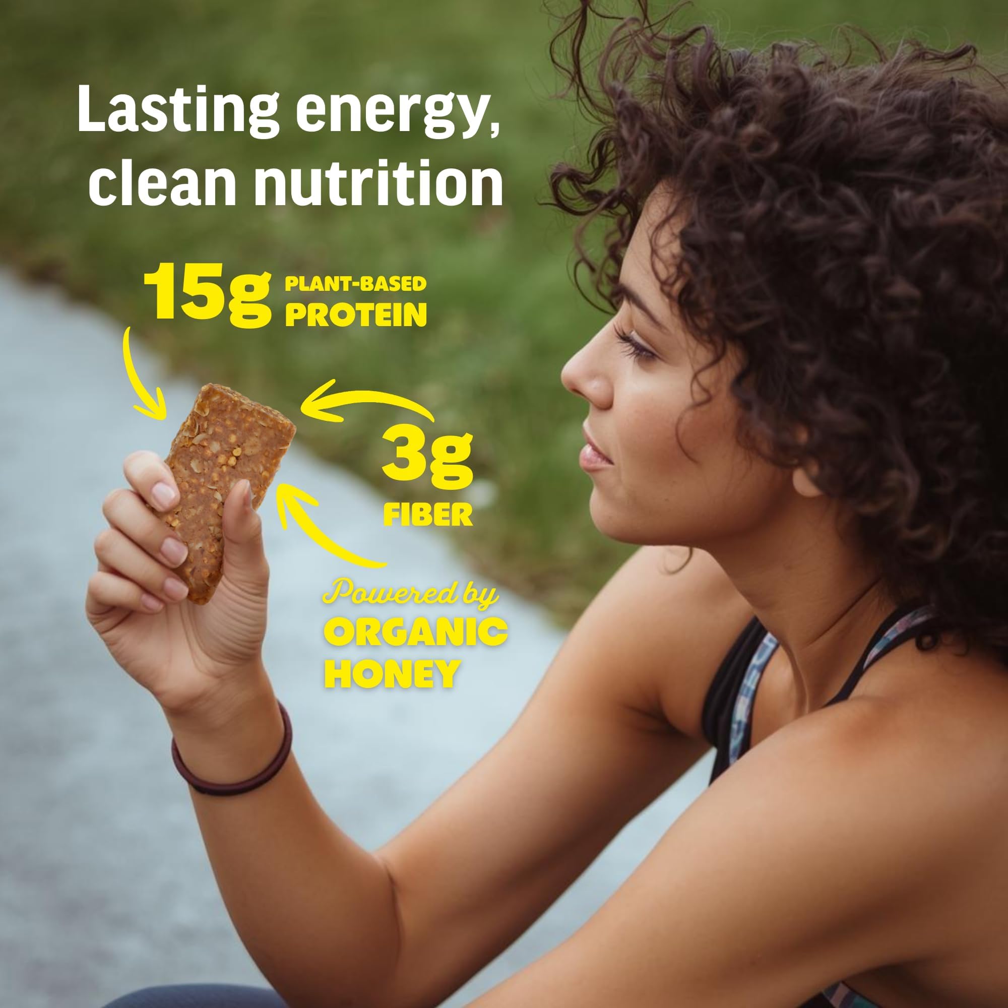 Kate’s Real Food Organic Protein Bars - (Snickerdoodle, 2.2 oz, Pack of 12) - Plant Based Protein Bars - Gluten Free, Soy Free, Non GMO, Whole Grains