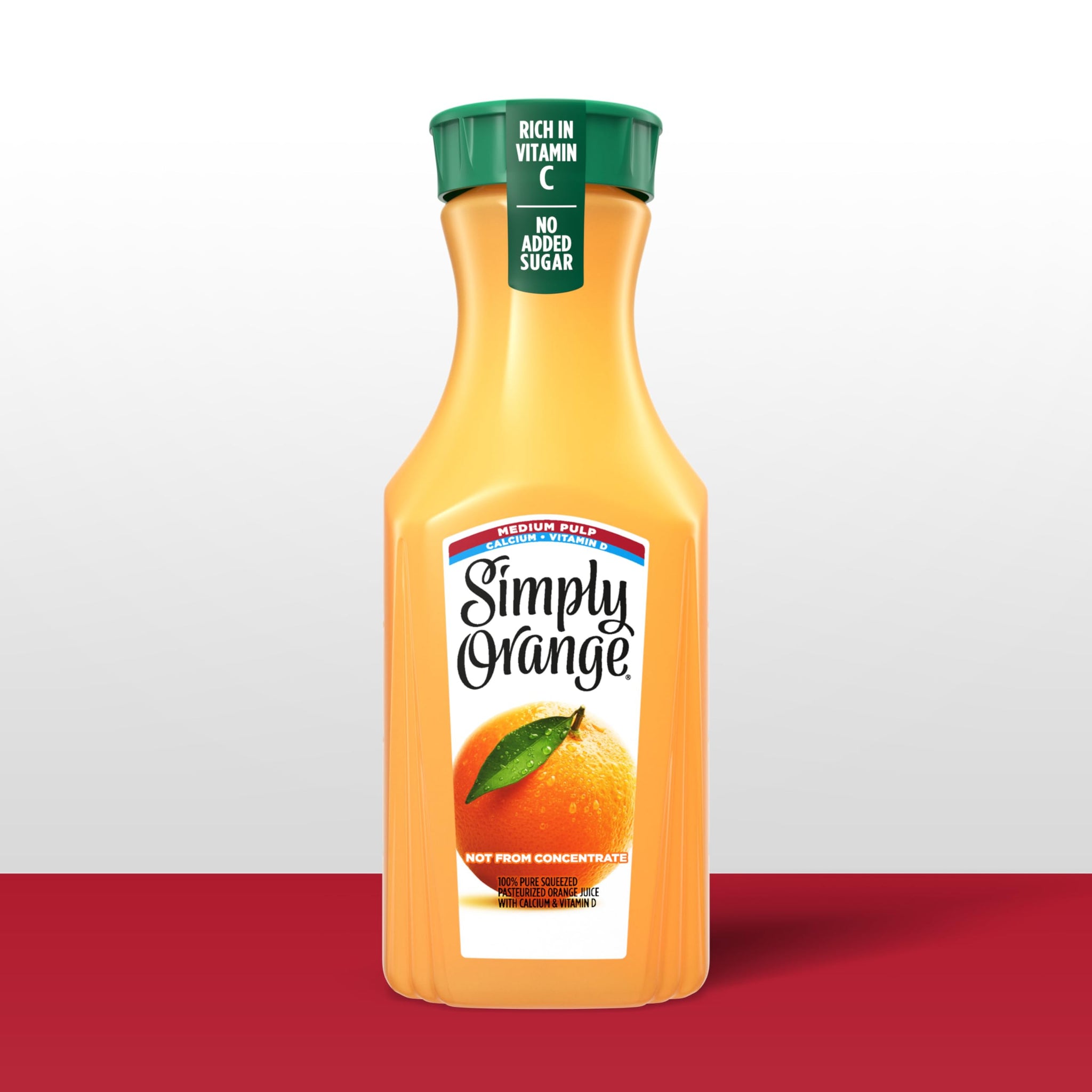Simply Orange Medium Pulp Orange Juice with Calcium and Vitamin D Bottle, 46 fl oz
