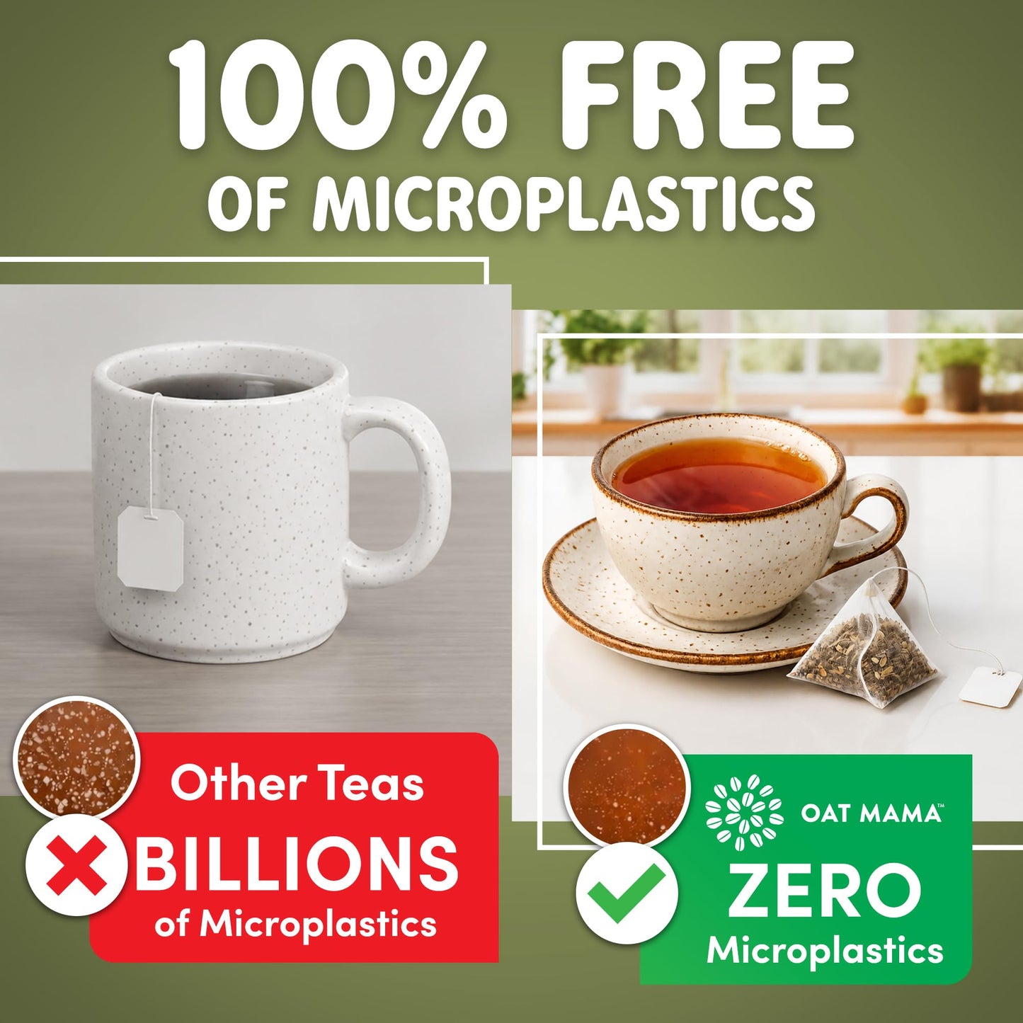 OAT MAMA Flavored Microplastics-Free Postpartum Recovery Tea - Spiced Pear Flavor - Calming & Healing Tea for Hormone Balance - Nourishing Organic