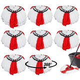 AKOLAFE 8 Pack Spin Mop Replacement Heads, 100% Microfiber Easywring Mop Refill, Mop Replacement Heads Spin Mop Compossible with 1 Tank Bucket System