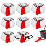 AKOLAFE 8 Pack Spin Mop Replacement Heads, 100% Microfiber Easywring Mop Refill, Mop Replacement Heads Spin Mop Compossible with 1 Tank Bucket System
