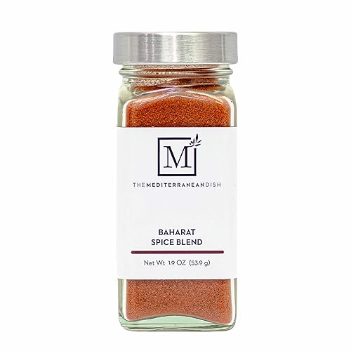 The Mediterranean Dish Baharat Spice Blend - Warm, Fragrant, Sweet and Savory Mix for Cooking and Grilling - Gourmet Chef Essential - Rustic, Old