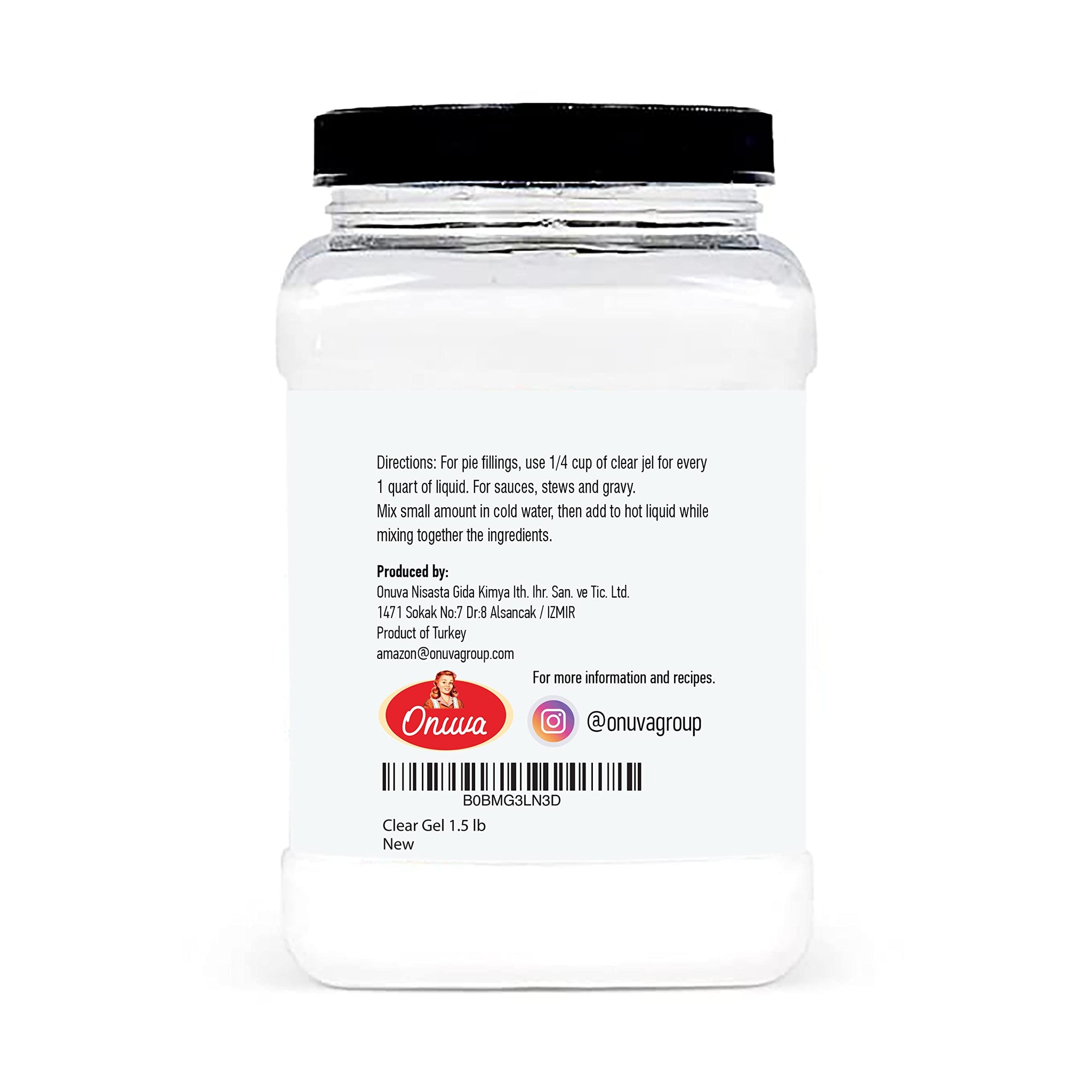 Clear Jel by Onuva -1.50 lb - Cook Type Powder - For Canning, Cooking and Pie Filling - Unflavored