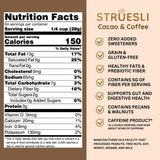 Struesli Cacao & Coffee Organic Granola, Grain & Gluten Free, Healthy Snacks with Cacao, Coffee, Tiger Nuts, Pecans, Walnuts, Hemp Hearts & Coconut