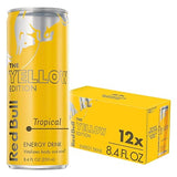 Red Bull Yellow Edition Energy Drink, Tropical, with 80mg Caffeine plus Taurine & B Vitamins, 8.4 Fl Oz, Pack of 12 Cans