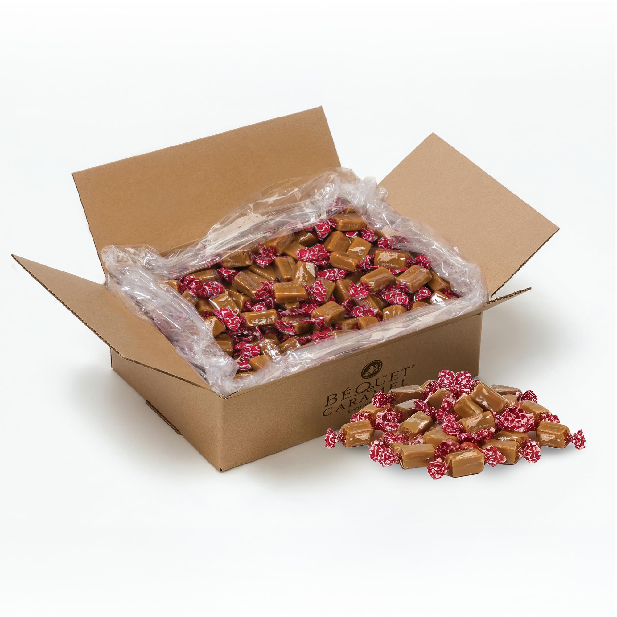 Béquet Classic Caramels - Soft, Individually Wrapped Gourmet Caramel Candy, Gluten?Free & Kosher - 5-Pound Box