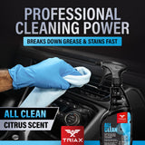 Triax Automotive All Purpose Cleaner, Biodegradable, Non-Toxic, Water-Based | Citrus Scent, Professional Strength, Multi-Surface | All Clean for Car