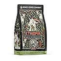 Bones Coffee Company Ethiopia Single-Origin, Citrus, Floral and Berries Notes, Ground Coffee Beans, Low Acid Light Roast Arabica Beans Flavored