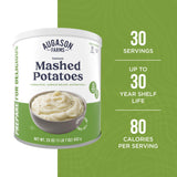 Instant Mashed Potatoes Emergency Food Supply, 30 Servings, 10 Year Shelf Life, Certified Gluten Free Mashed Potatoes, Flavored with Butter and Salt