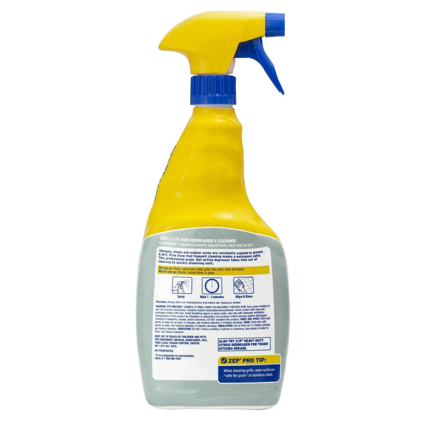 Zep ZU50532 Fast 505 Cleaner and Degreaser 32 Ounces, 32 Fl Oz, clear