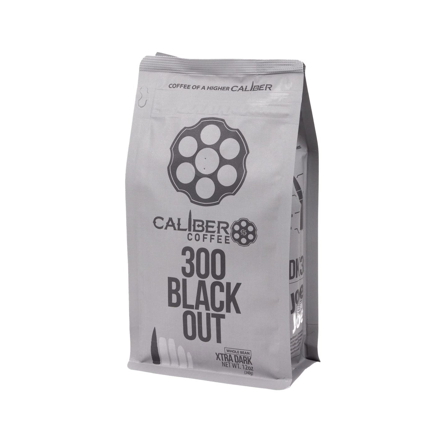 Caliber Coffee 300 Blackout, Ground Dark Roast - Bold, Caramel, Sweet Finish, Red Fruit Flavors - 100% Artisan Roasted Arabica Coffee - Small-Batch