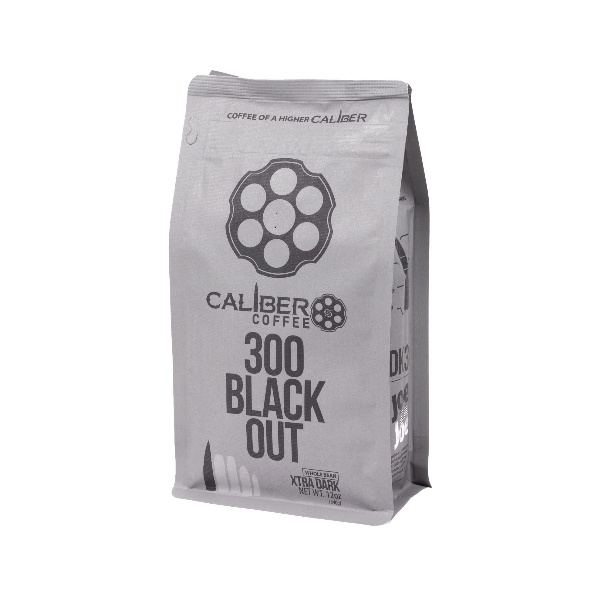 Caliber Coffee 300 Blackout, Ground Dark Roast - Bold, Caramel, Sweet Finish, Red Fruit Flavors - 100% Artisan Roasted Arabica Coffee - Small-Batch