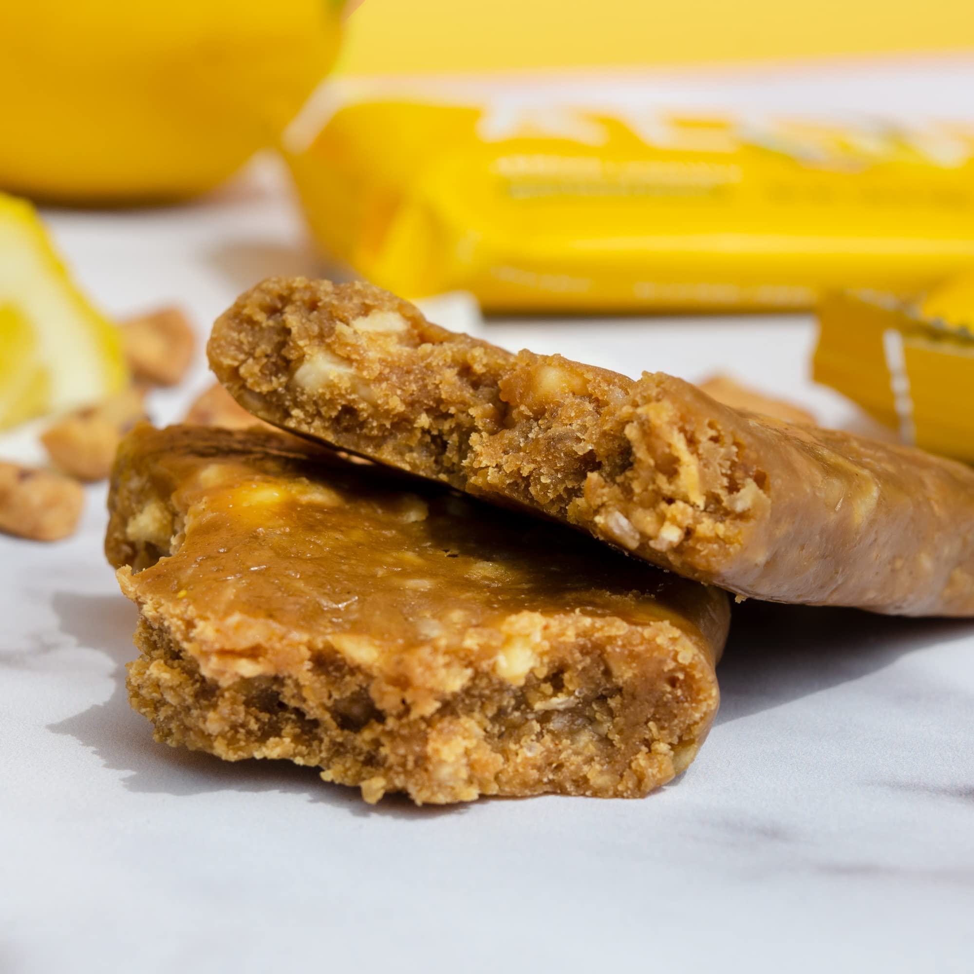 ALOHA Organic Plant Based Protein Bars - Lemon Cashew - Single Bar - Vegan, Low Sugar, Gluten-Free, Paleo, Low Carb, Non-GMO, No Stevia & No
