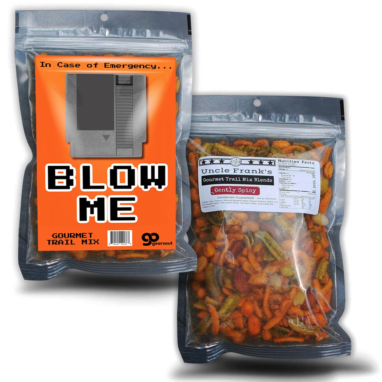 Blow Me Snack Mix - Nostalgia Gifts for Old School Gamers - Funny Vintage Game Cartridge 80s 90s Gen X Millennial Stocking Stuffers Unisex White