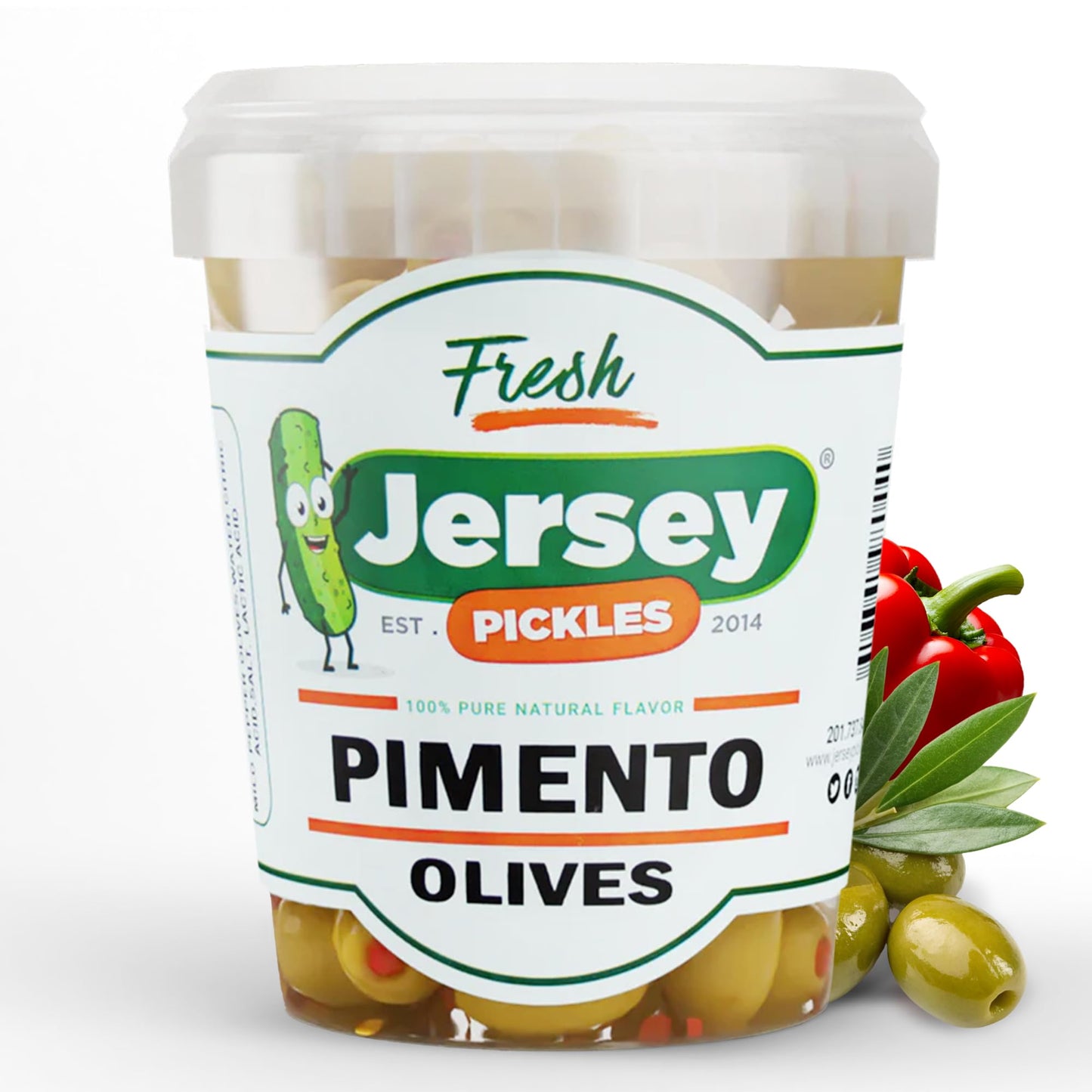 Jersey Pickles - Pimento Stuffed Olives (Quart) - Olives Stuffed - Hand-Stuffed Gourmet Olives with Premium Fillings for Snacks, Charcuterie