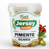 Jersey Pickles - Pimento Stuffed Olives (Quart) - Olives Stuffed - Hand-Stuffed Gourmet Olives with Premium Fillings for Snacks, Charcuterie
