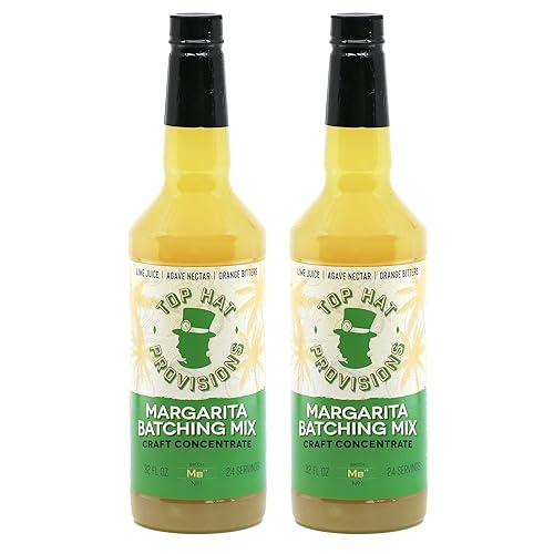 Top Hat Agave Margarita Batching Mix & Frozen Margarita Concentrate - Handcrafted with Organic Agave Nectar & Lime Juice - Batch Margaritas on Draft