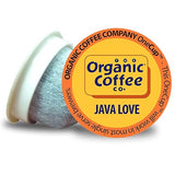 The Organic Coffee Company Java Love OneCup - 12 Count Compostable Pods - Medium Light Roast Arabica Coffee - Compatible with most Keurig K-Cup