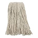 Boardwalk Premium Cut-End Wet Mop Heads, Cotton, 16oz, White, 12/Carton