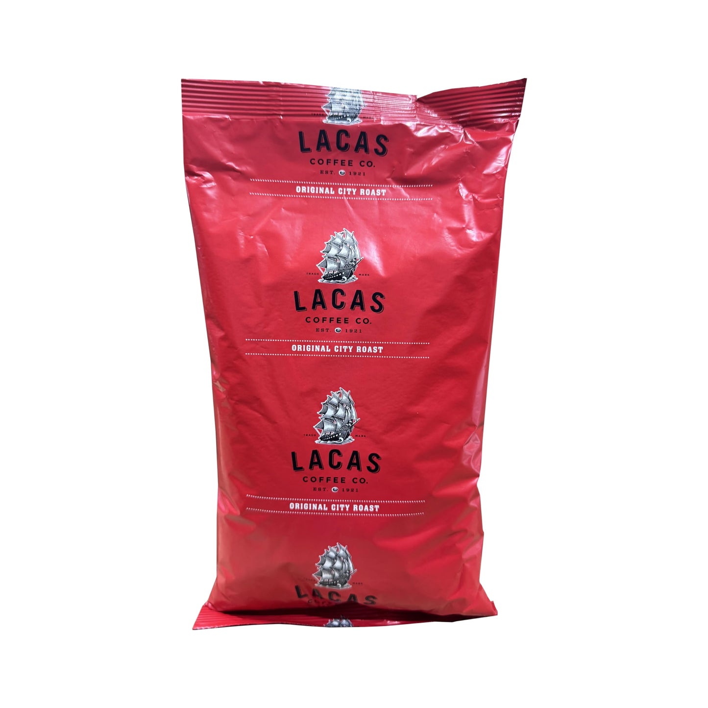 Lacas Original City Roast Ground Coffee, 25/16 oz Bags - Premium Gourmet Blend with Sweet Full-Bodied Finish - Bulk Coffee for Cafés and Restaurants