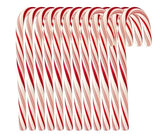 Candy Cane (120 count) Peppermint Flavored | Red & White Stripes Individually Wrapped |BULK | (10 Boxes (12ct) 120 Total)