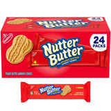 Nutter Butter Peanut Butter Sandwich Cookies, 24 Pack - Crunchy Classic Snack Packs, Individually Wrapped Cookies for Lunchboxes, Sharing & On-the-Go