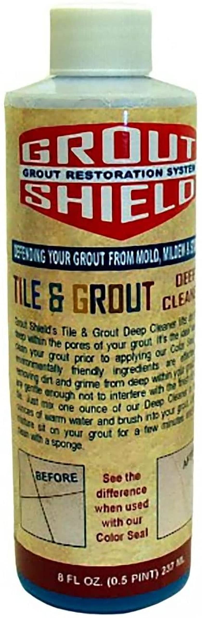 Grout Shield Tile and Grout Deep Cleaner Lifts Dirt and Grime from Deep 16 Oz