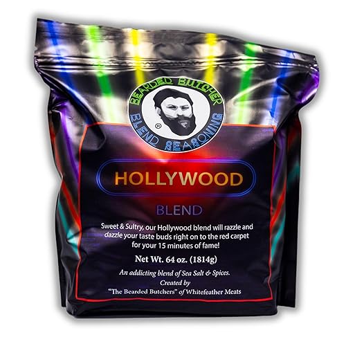 Bearded Butchers Hollywood Blend Seasoning, 64 oz Bag (4 lbs) - Sweet & Sultry with Cane Sugar & Molasses, Ideal for Pork Ribs, Pulled Pork, Brisket