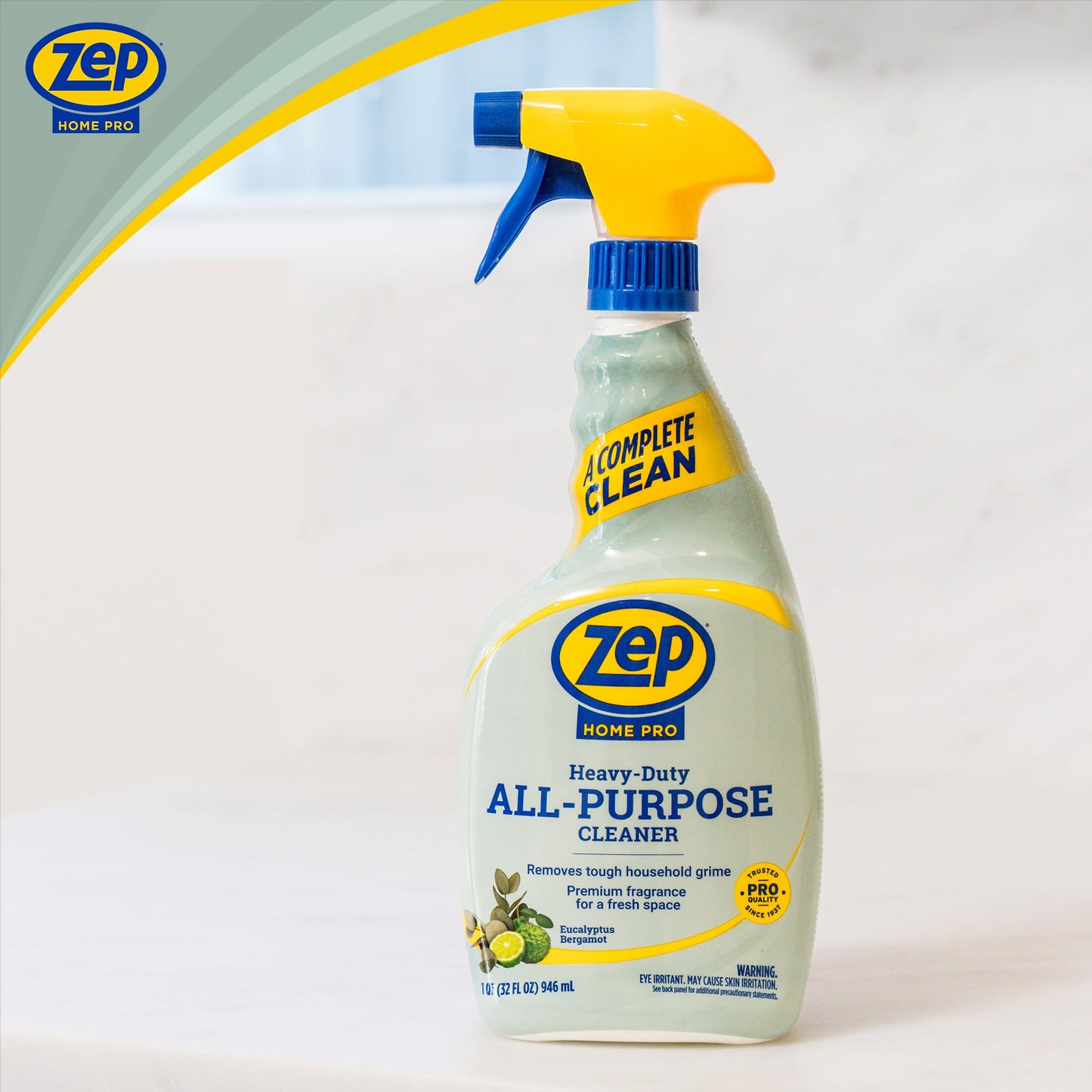 Zep Home Pro Heavy-Duty All-Purpose Cleaner - 32 oz (Pack of 1) R61506 - Removes tough grime from multiple indoor surfaces like counters & floors