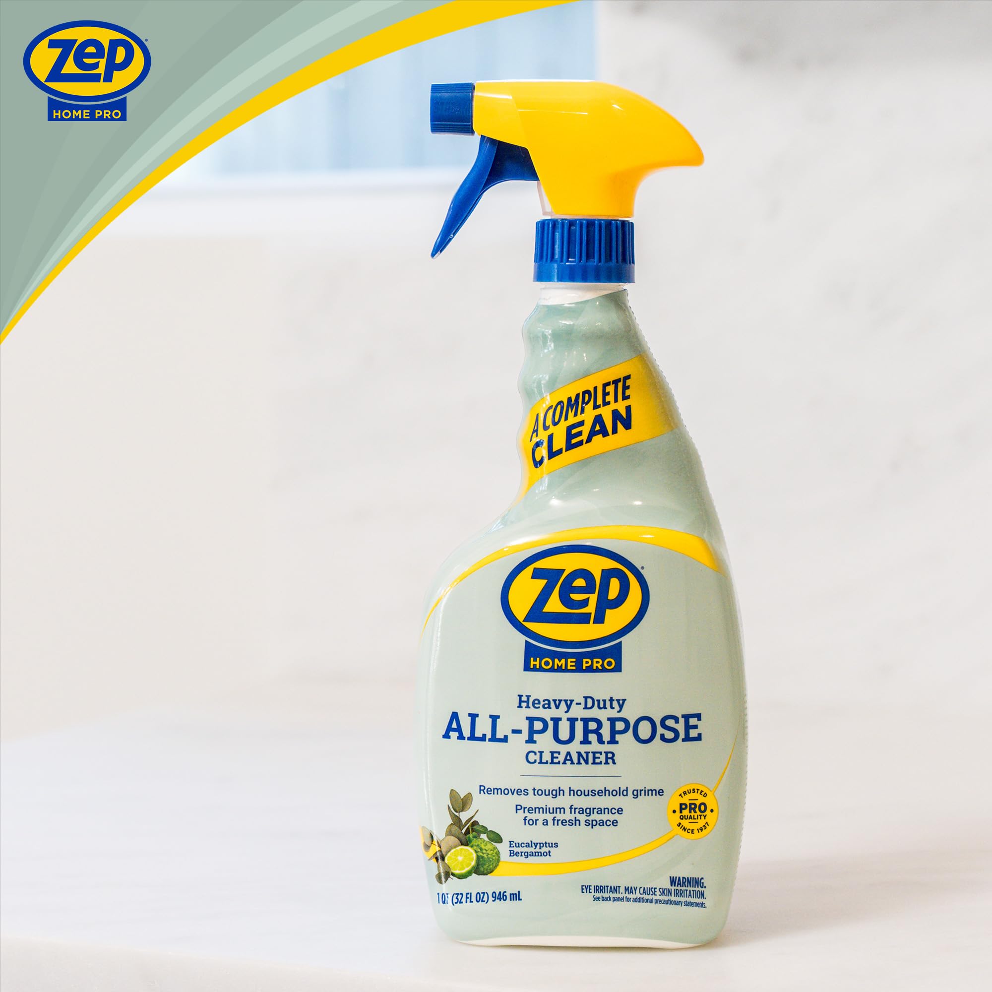 Zep Home Pro Heavy-Duty All-Purpose Cleaner - 32 oz (Pack of 1) R61506 - Removes tough grime from multiple indoor surfaces like counters & floors