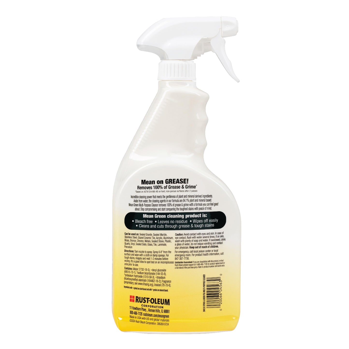 Mean Green Multi-Purpose Cleaner Spray, Citrus & Green Tea, 32 oz - Removes 100% of Grease & Grime, Kitchen, Bathroom & Household Surfaces