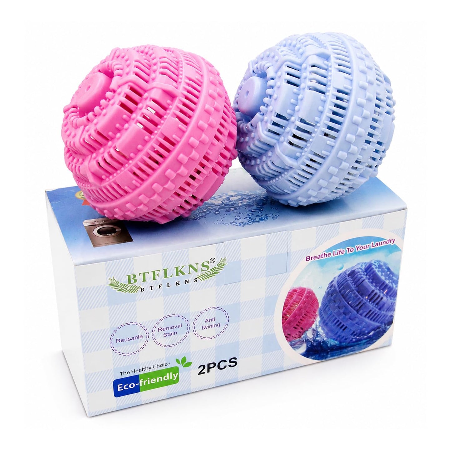 Laundry Balls Set, Eco-Friendly Super Washing Machine Laundry Ball, All Natural Washer Ball Laundry Detergent Alternative, Household Can Be Reused