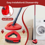 2 Pack Spin Mop Scrub Brush Replacement Head Compatible with EasyWring 1-Tank System, Hard Bristle Floor Scrubber Attachment for Tile, Tub, Bathroom