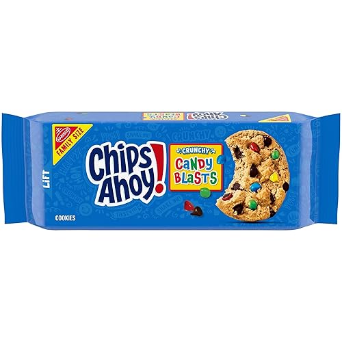 CHIPS AHOY! Candy Blasts Chocolate Chip Cookies, Family Size, 18.9 oz