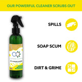 All Natural Lemon Scented Bathroom Cleaner (Pack of 1)- Multipurpose, Powerful Spray for Shower, Toilet, Sink & Tub - Descaler, Limescale, Grime
